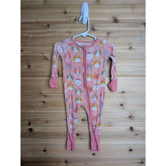 Little Sleepies Convertible Zip Boho Bunnies 3-6 Months - Picture 1 of 3